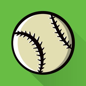 Single Baseball Icon Illustration vector