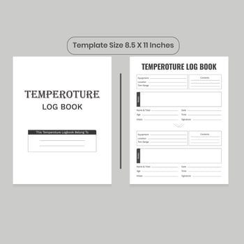 Temperature Logbook and KDP Interior vector