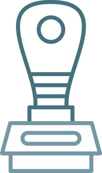 Stamp Line Two Color Icon vector