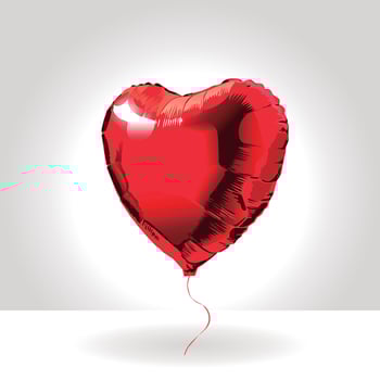 heart shaped balloons. Vector illustration. San Valentn. Happy Valentines day.