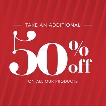 Banner of 50 percent off promo store discount offer. vector