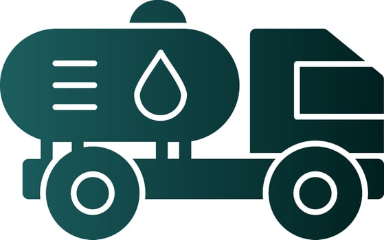 Oil Tanker Vector Icon Design