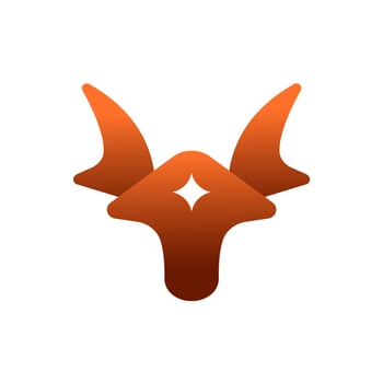 Modern star fox logo illustration design vector