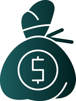 Money Bag Vector Icon Design