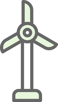 Wind Turbine Vector Icon Design
