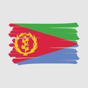Eritrea Flag Brush vector