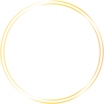 Gold glowing ellipse shape frames isolated on transparent background, shiny frame with watercolor effects png