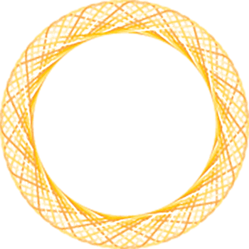 Gold glowing ellipse shape frames isolated on transparent background, shiny frame with watercolor effects png