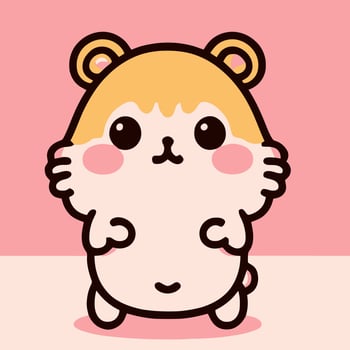 Cute Hamster illustration Hamster kawaii chibi vector drawing style Hamster cartoon
