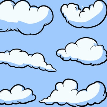 vector clouds collection cloud set icon