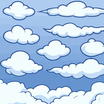 vector clouds collection cloud set icon