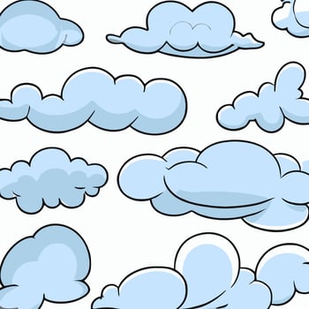 vector clouds collection cloud set icon