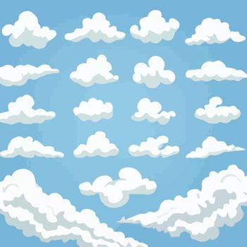 vector clouds collection cloud set icon