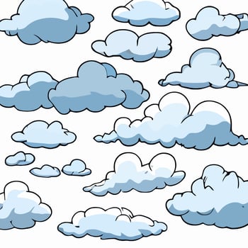 vector clouds collection cloud set icon