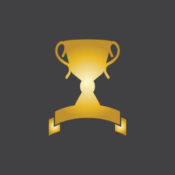 Trophy Champion Logo With Black Background vector