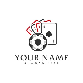Soccer Poker logo vector template, Creative Poker logo design concepts