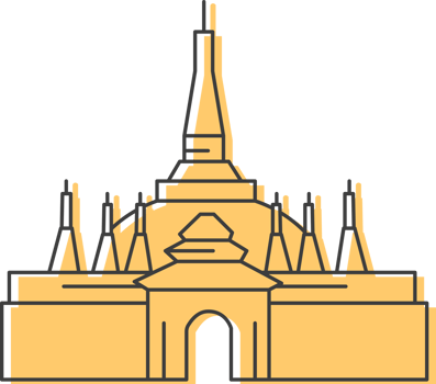 Pha That Luang icon, Laos flat icon. png