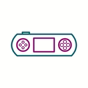 Unique Gaming Console Line Vector Icon