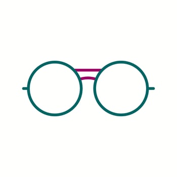 Unique Vintage Glasses Vector Line Icon