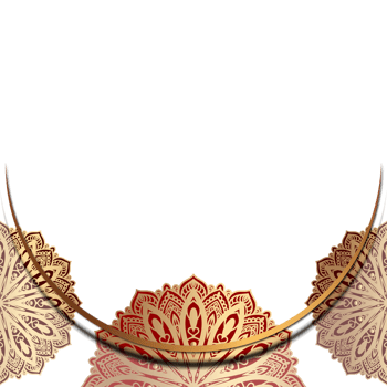Ethnic Style Gold Mandala Border png