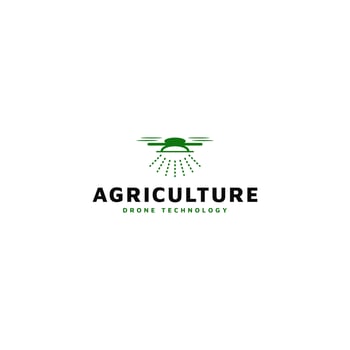 Drone technology agriculture logo. Suitable for the needs of agriculture, plantations, reforestation, vegetable business and others. vector