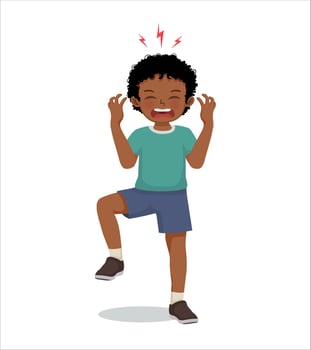 spoiled little African boy throwing tantrum angry shouting and screaming very loud vector