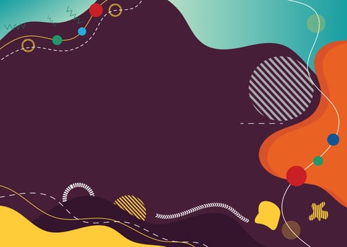 Colorful Organic Geometric Shapes Element Abstract Background vector