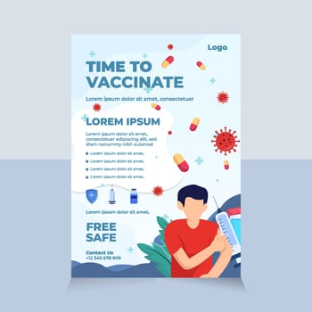 Vaccination Service Announcement Poster vector