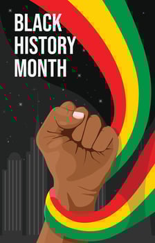 Black History Poster Template vector