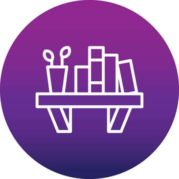 Book Shelf Vector Icon