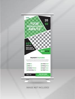 Modern Medical Health care roll up banner template vector