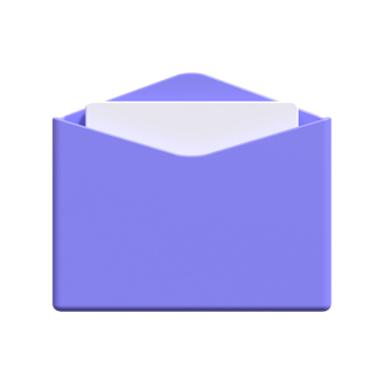 3D Illustration of a email with aesthetic colors suitable for web, apk or additional ornaments for your project png