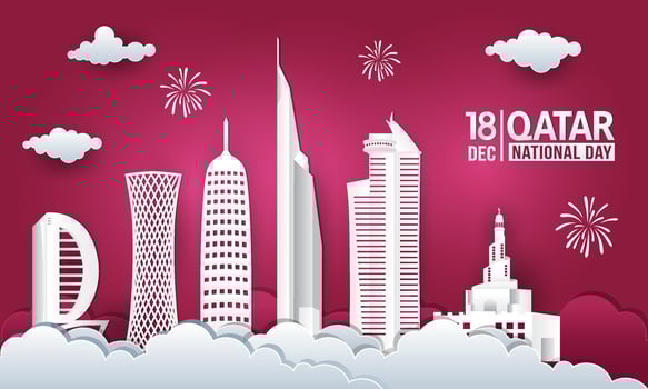 Vector illustration of 18th December Qatar national day
