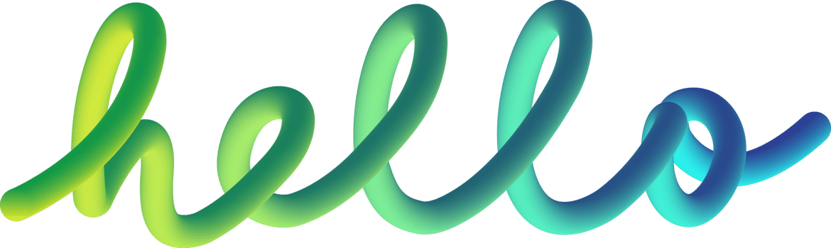 Hello text, lettering, digital planner sticker, and 3D text png