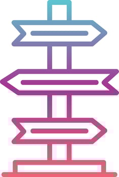 Sign Post Vector Icon