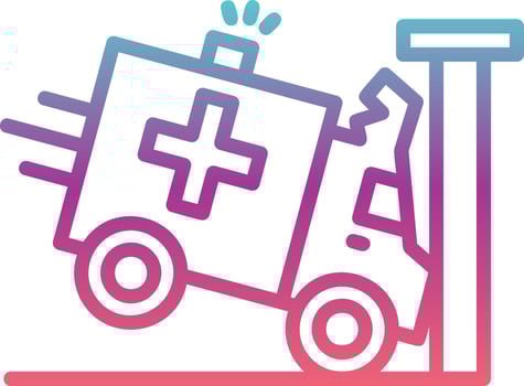 Ambulance Accident Vector Icon
