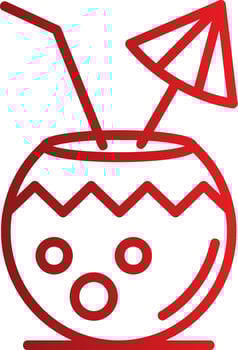 Coconut Drink Vector Icon