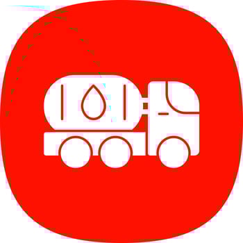 Oil Tanker Vector Icon Design