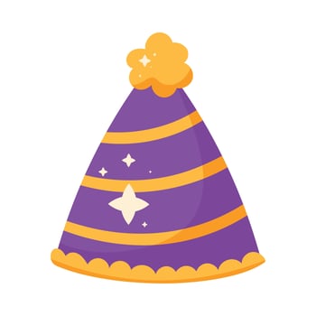 purple party hat vector