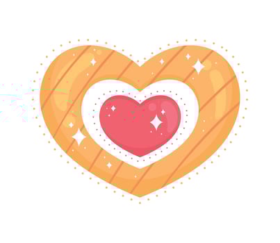wooden hearts love vector