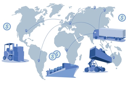 Logistics and shipping of container truck at ship port for business Container Cargo ship and cargo plane with crane bridge working at shipyard at sunrise, logistics import export and shipping vector