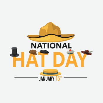 vector graphic of national hat day good for national hat day celebration. flat design.