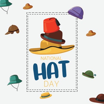 vector graphic of national hat day good for national hat day celebration.