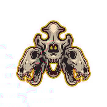Hog skull pig skull vector illustration