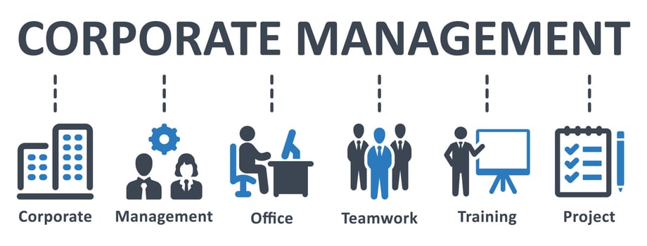 Corporate Management icon - vector illustration . corporate, management, office, teamwork, productivity, training, project, infographic, template, concept, banner, pictogram, icon set, icons .