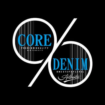 vector core denim template text typography stylish  design