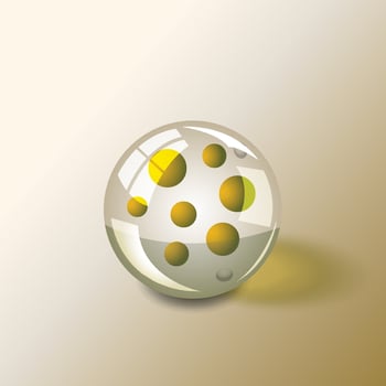 realistic yellow marble vector