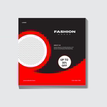 Fashon sale social media post template and social media banner ads vector
