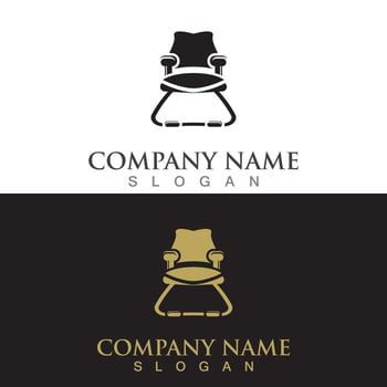 Chair furniture logo image creative design modern vector