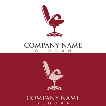 Chair furniture logo image creative design modern vector